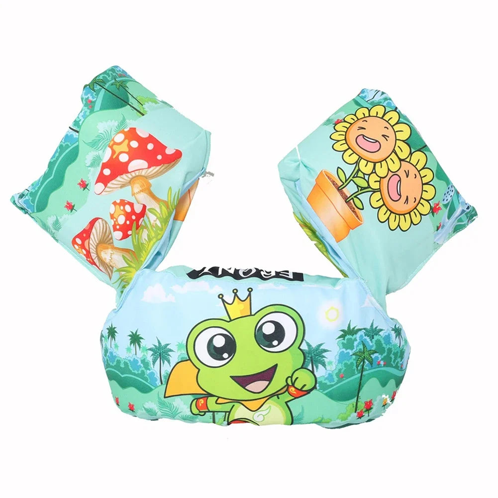 Baby Float Cartoon Arm Sleeve Life Jacket Swimsuit