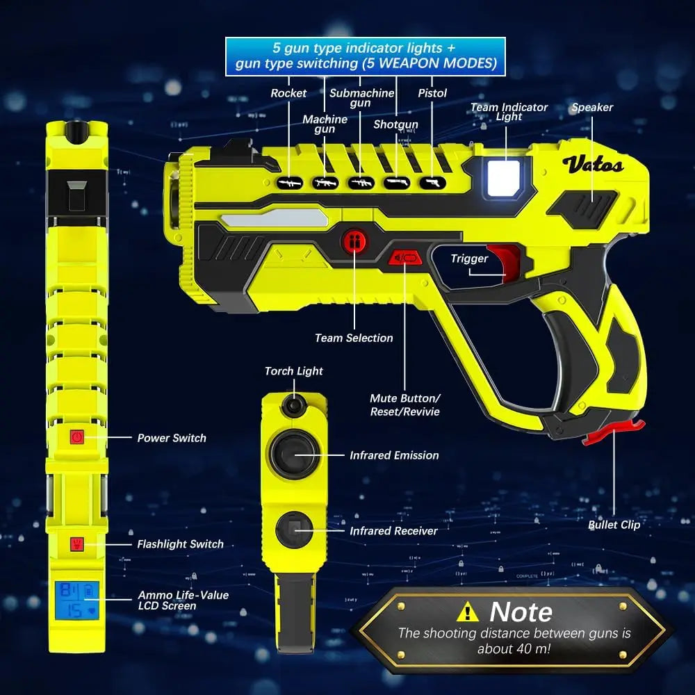 VATOS Laser Tag Battle Game Gun Set Electric Infrared