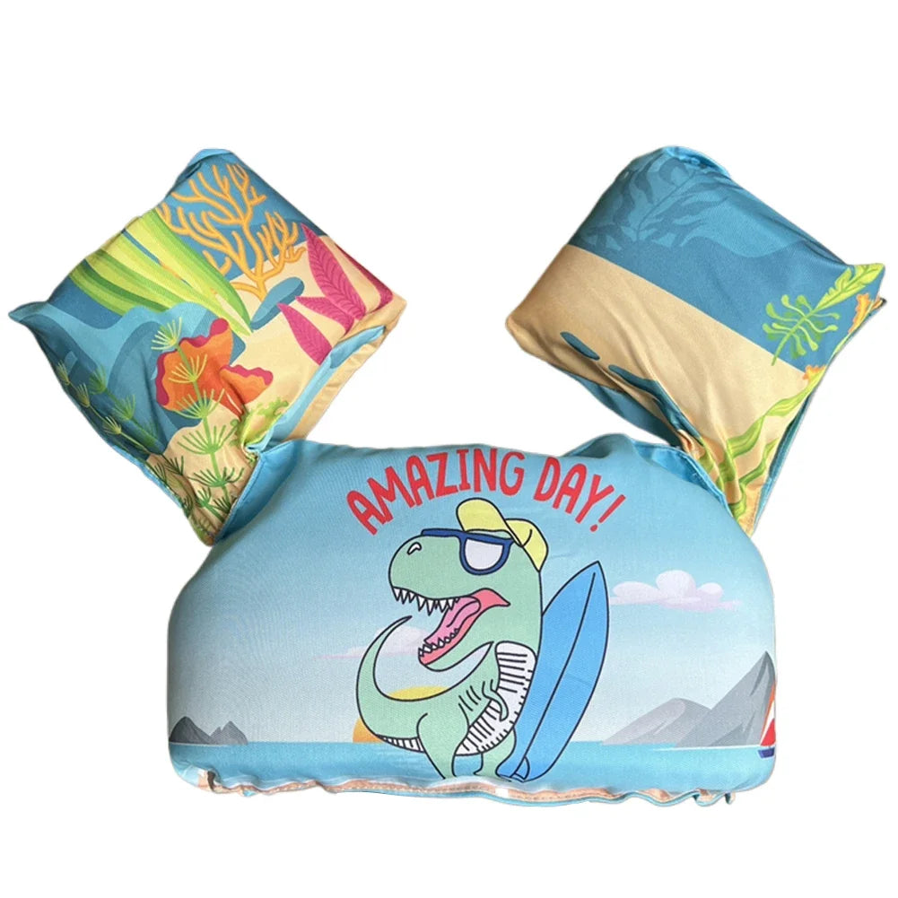 Baby Float Cartoon Arm Sleeve Life Jacket Swimsuit