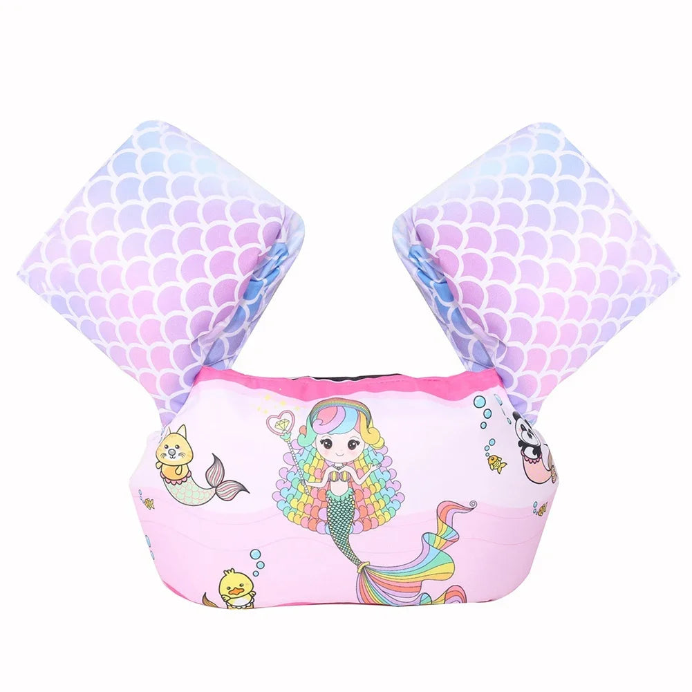 Baby Float Cartoon Arm Sleeve Life Jacket Swimsuit