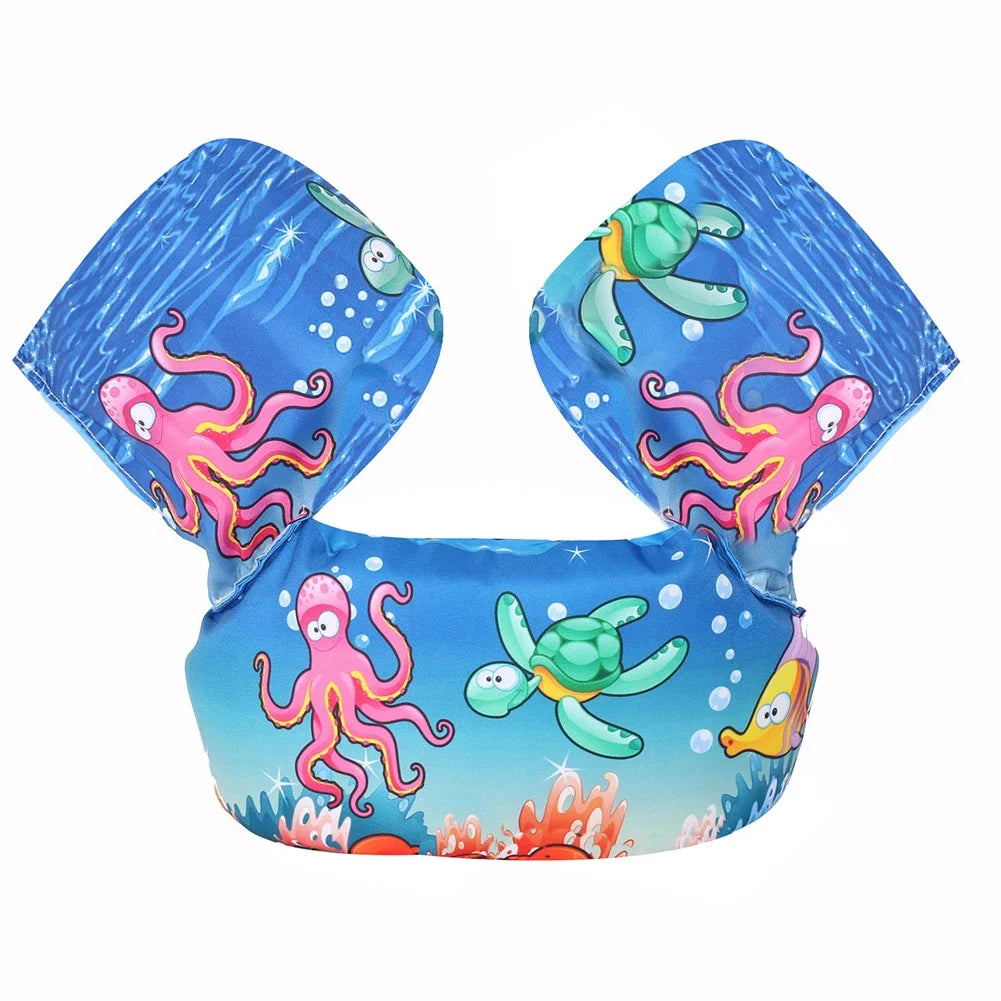 Baby Float Cartoon Arm Sleeve Life Jacket Swimsuit