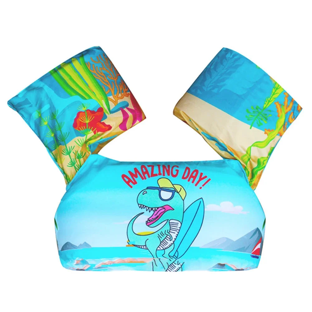 Baby Float Cartoon Arm Sleeve Life Jacket Swimsuit