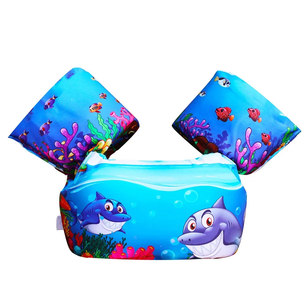 Baby Float Cartoon Arm Sleeve Life Jacket Swimsuit