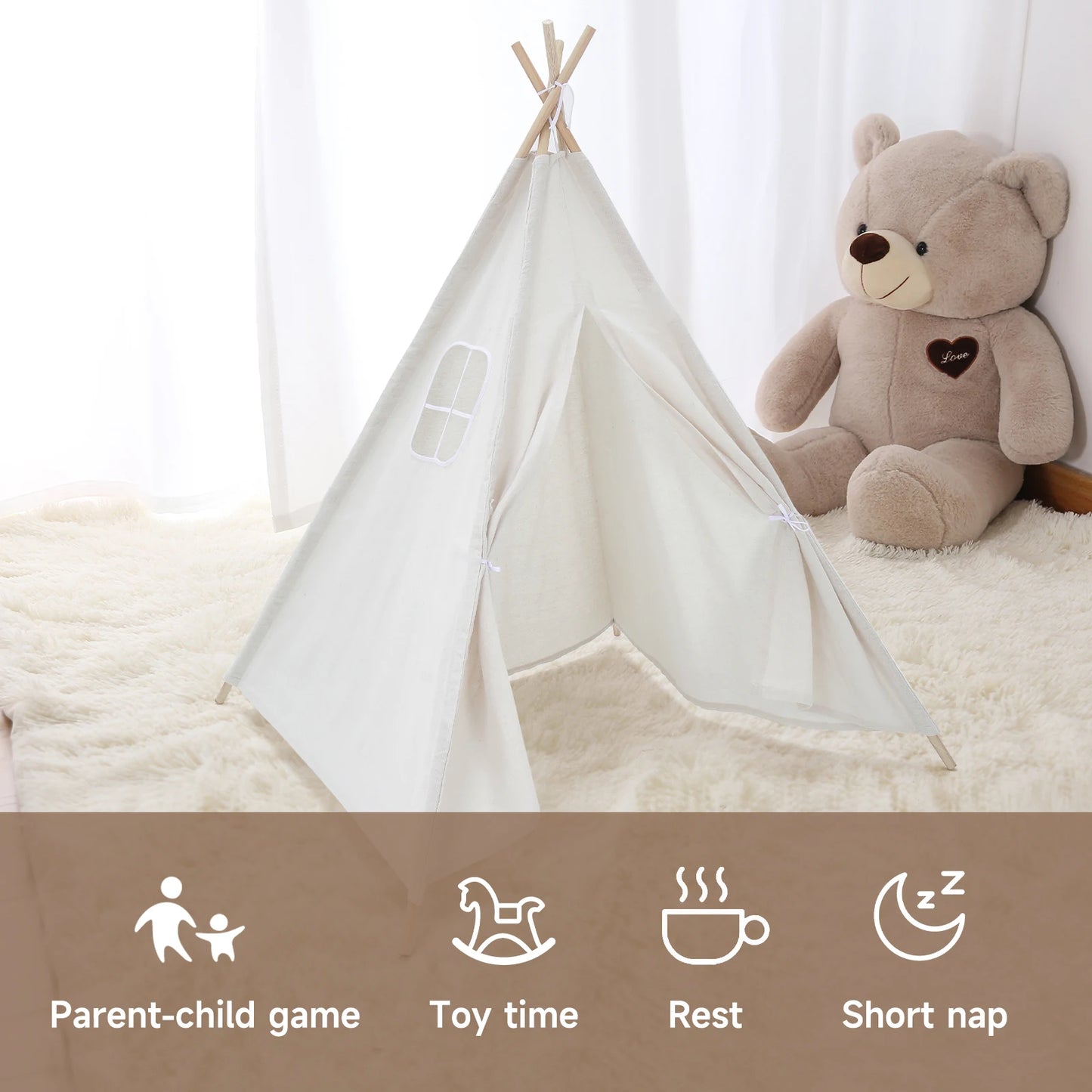 Children Indian Tent Teepee Kids Indoor Play House