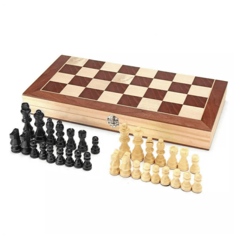 3 in 1 wooden chess set
