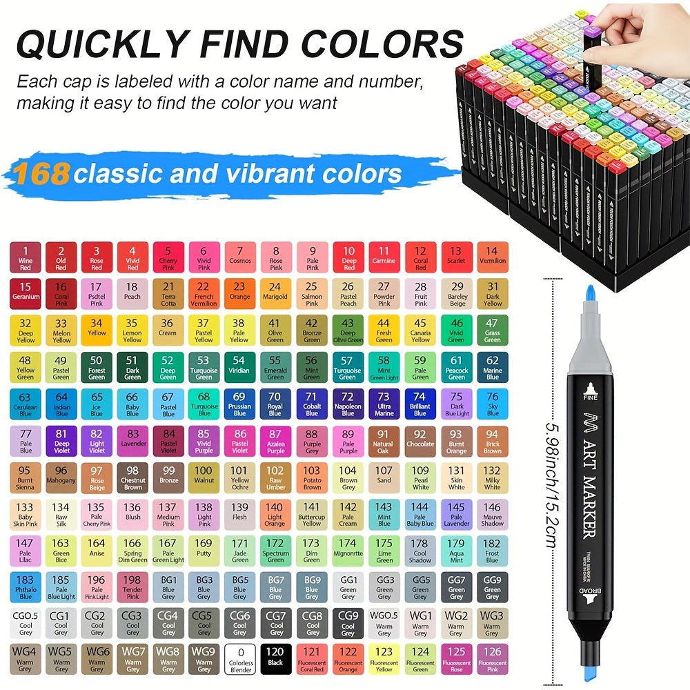 Markers168 Colors Painting