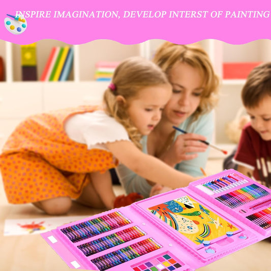 208pcs Drawing Kit Colouring Art Set