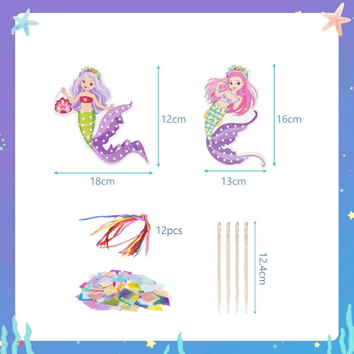 12pcs Mermaid Craft Set Creative