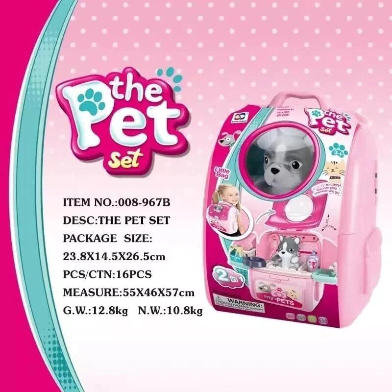 Backpack Pet Care Play Set