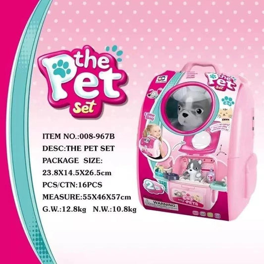 Backpack Pet Care Play Set