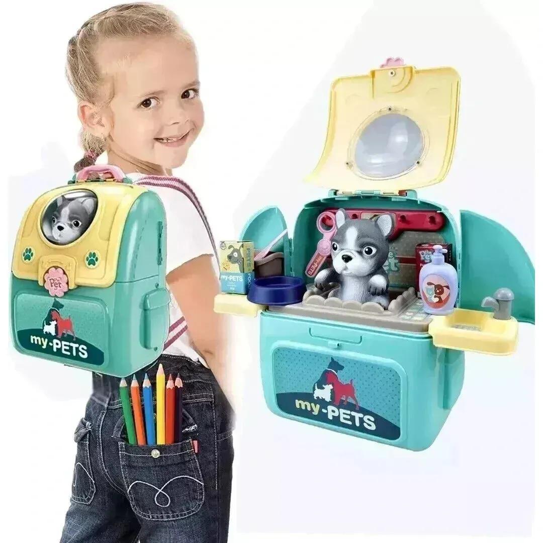 Backpack Pet Care Play Set