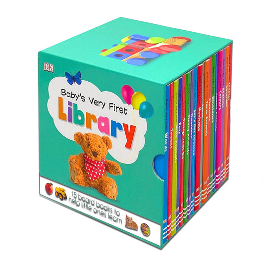 Baby'S  First Library 18 Board Books Box Set To Help Little Ones Learn