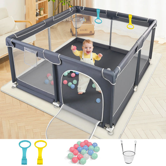 Baby Fence with Breathable Mesh Indoor Outdoor