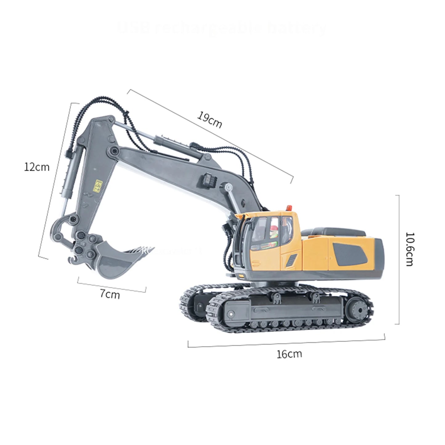 RC Excavator 1/20 2.4GHz 11CH RC Construction Truck