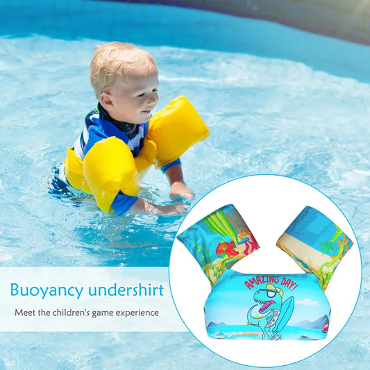Baby Float Cartoon Arm Sleeve Life Jacket Swimsuit