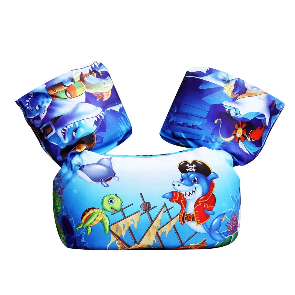 Baby Float Cartoon Arm Sleeve Life Jacket Swimsuit