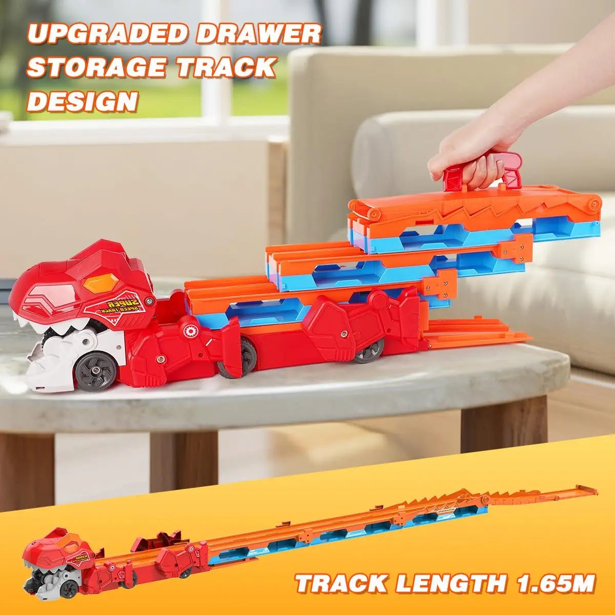 Dinosaur 3-In-1 Transport Truck Car Toys for Boys