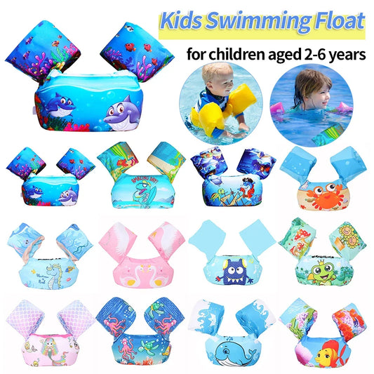 Baby Float Cartoon Arm Sleeve Life Jacket Swimsuit
