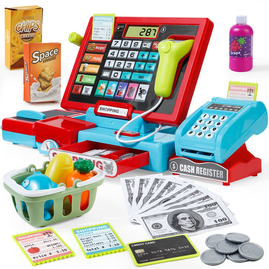 Kids Cash Register Toy Playset