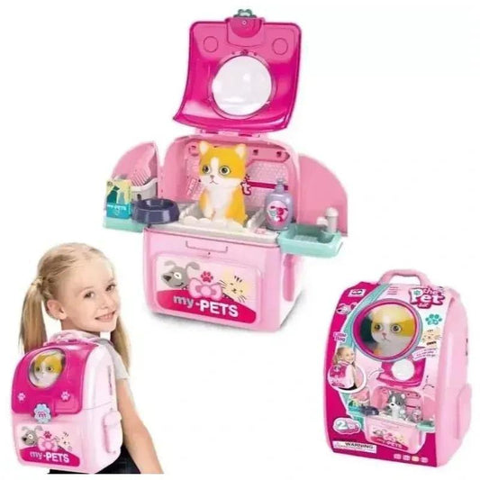 Backpack Pet Care Play Set