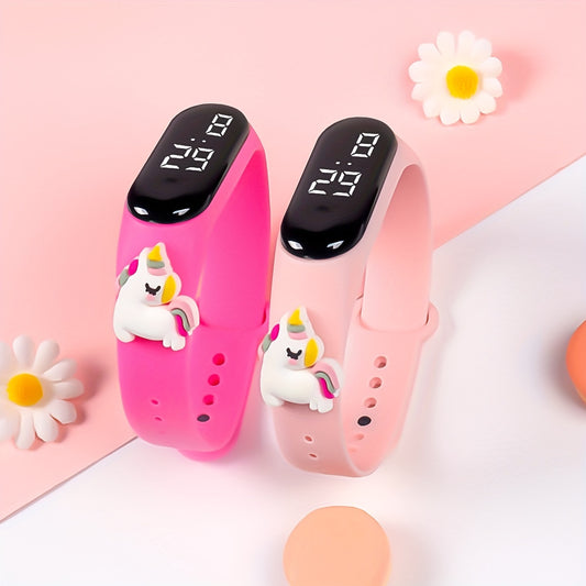 2pcs New LED Youngsters's Electronic Watch Unicorn Pattern